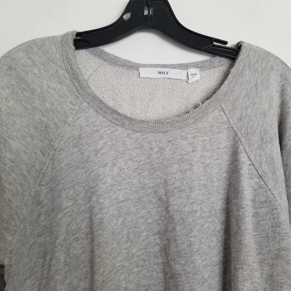 Wilt Silk Striped Trim Layered Distressed Sweater - Picture 6 of 17